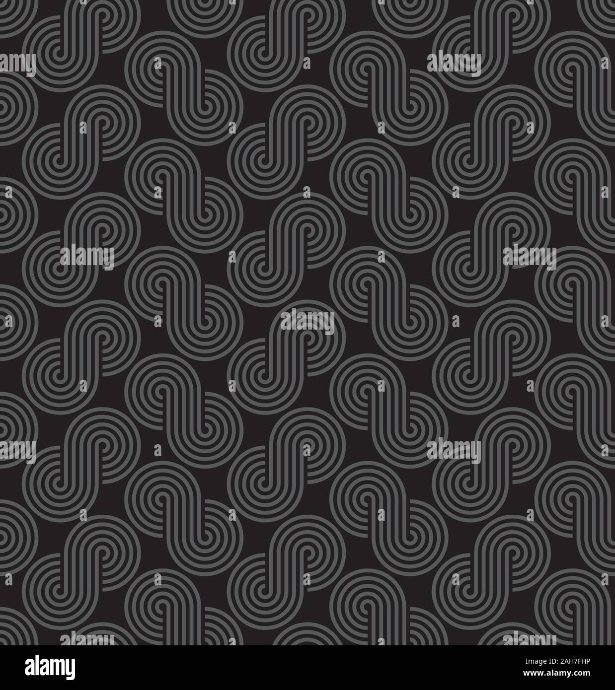 Twisted gestreifte Leinen vector nahtlose Muster. Dunkelgrau neutral kachelbare Hintergrund. Stock Vektor