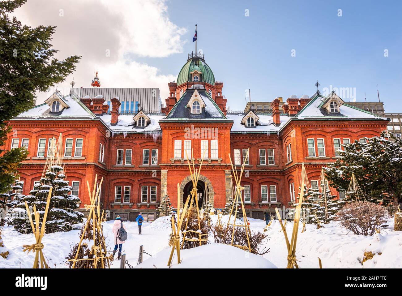 Sapporo, Japan in den ehemaligen Hokkaido Regierung Büros im Winter. Stockfoto