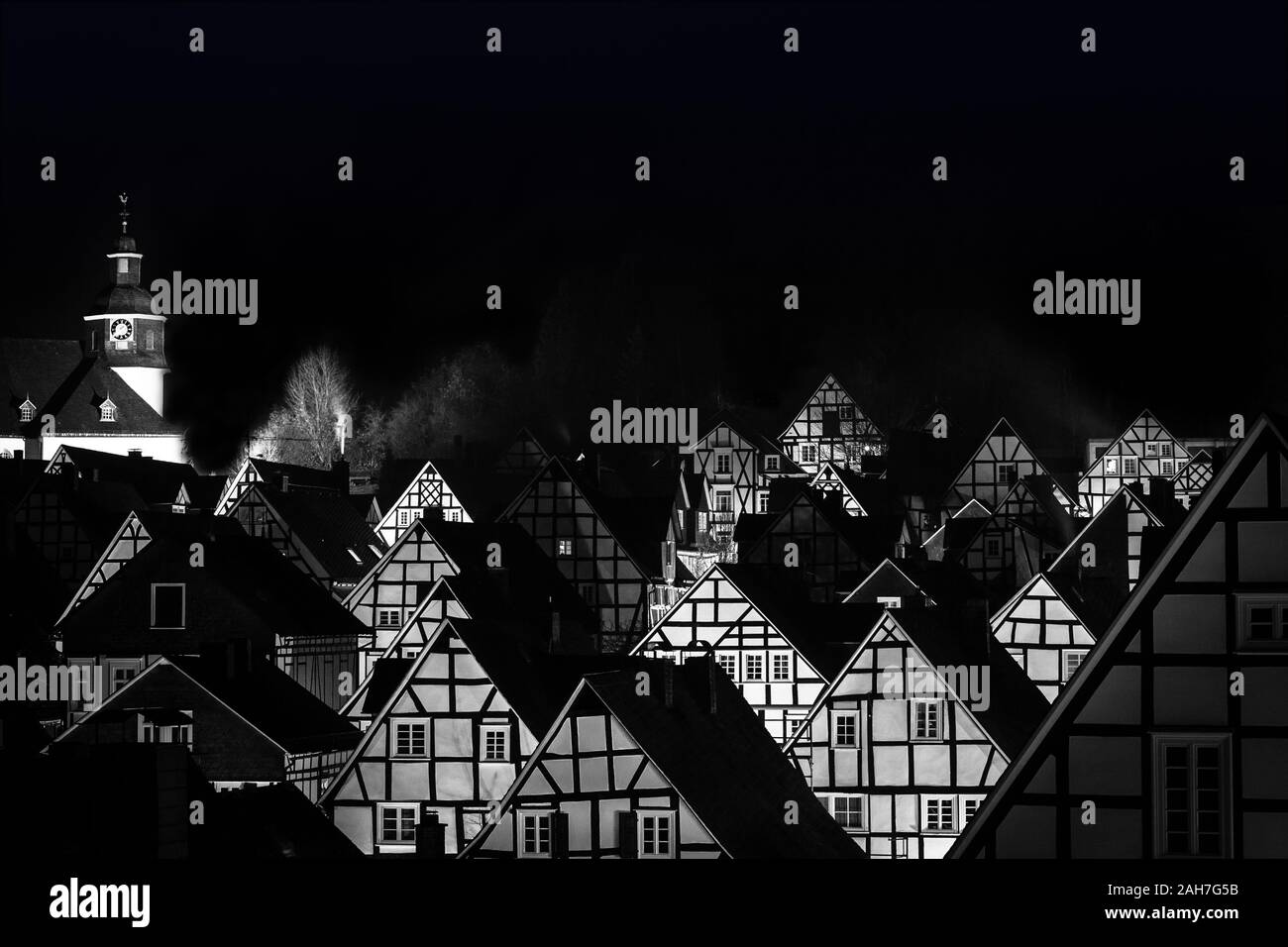 Ansicht der Downton von Freudenberg im Siegerland, Deutschland. Reisen Highlight auf inistagramm in 2019. Stockfoto