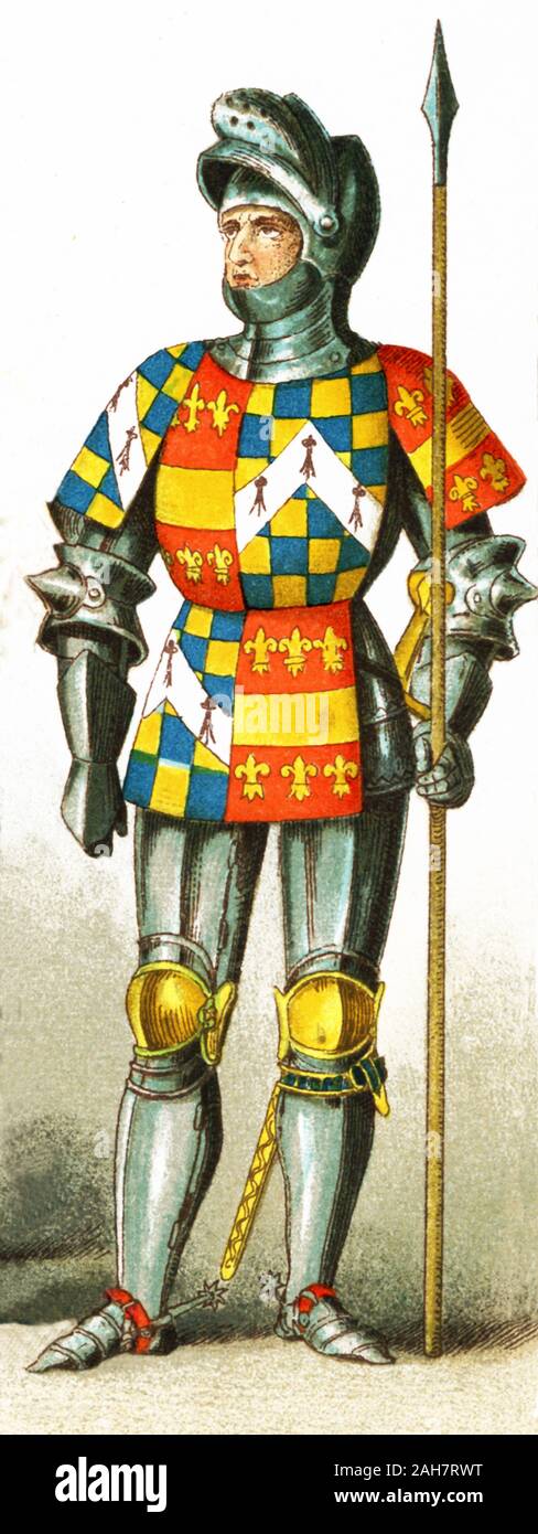 Diese Abbildung zeigt, Richard Neville, Earl of Warwick (1428-1471). Er war der Leiter der fürstlichen Abbildung, die in den Kriegen der Rosen. Er bekämpfte die Yorkists (Richard III.) und war ein Mann in der frühen Regierungszeit von Edward IV. Die Abbildung stammt aus dem Jahre 1882. Stockfoto