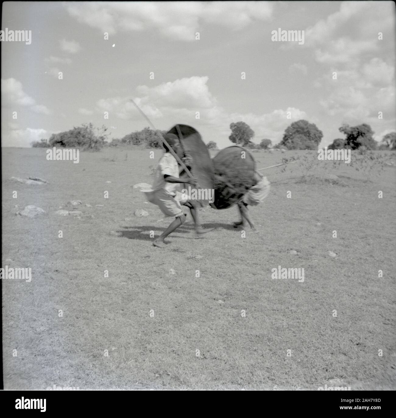 Kenia, Ruel: KuriaYouths im Kampf, circa 1958. 2012/001/6/2/34 F. Stockfoto