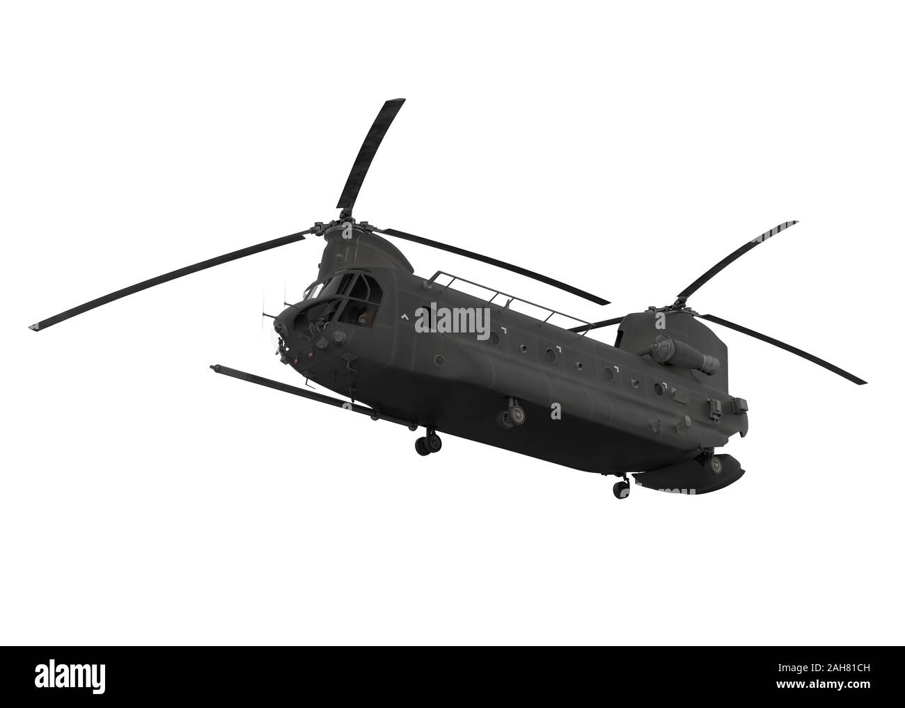 Militärische Hubschrauber isoliert Stockfoto