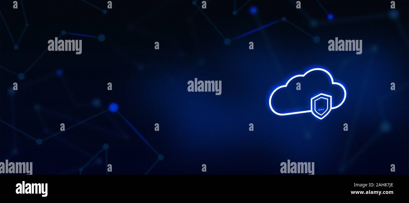 Cloud-Server, Cloud-Synchronisierung, Cloud-Dienste, Digitaltechnologie, Wireless-Technologie, Cloud-Computing, Internet, Website-Deckblatt, Hintergrund Stockfoto