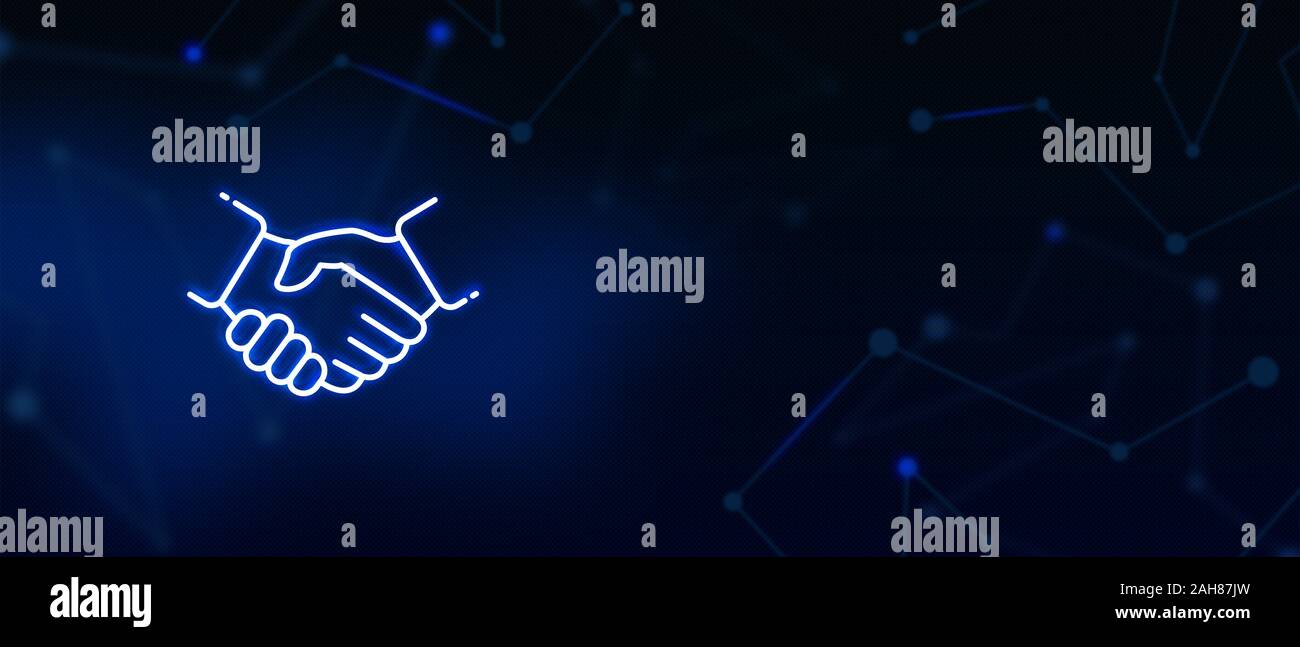 Handshake, Deal, Vertragsvereinbarung, Annahme von Geschäftsvorschlags, Partnerschaft, Erfolg, Teamarbeit Stockfoto