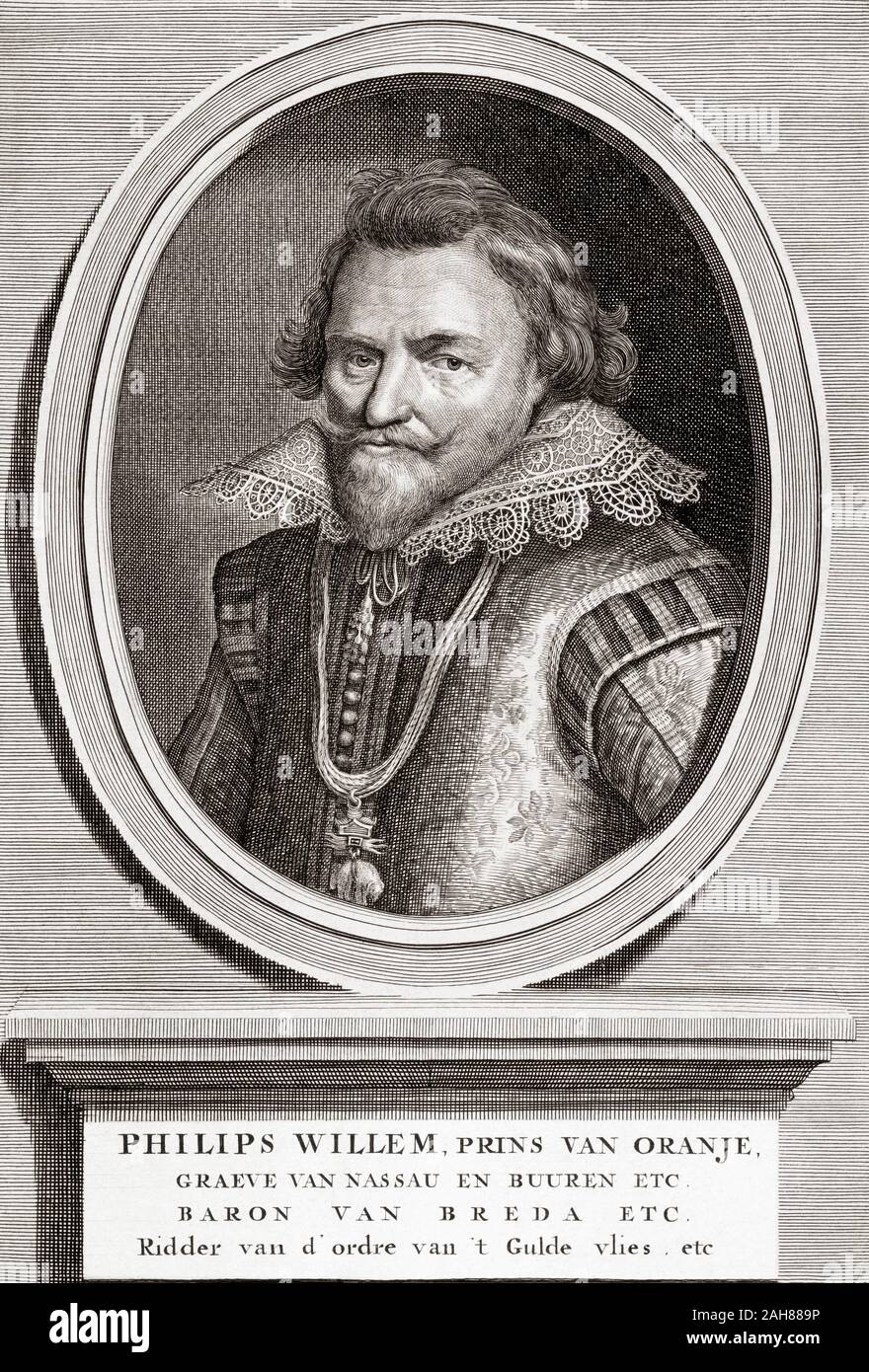 Philip William, Prinz von Oranien, 1554 - 1618. Nach einem 18. Jahrhundert Drucken von Bernard Picart. Stockfoto