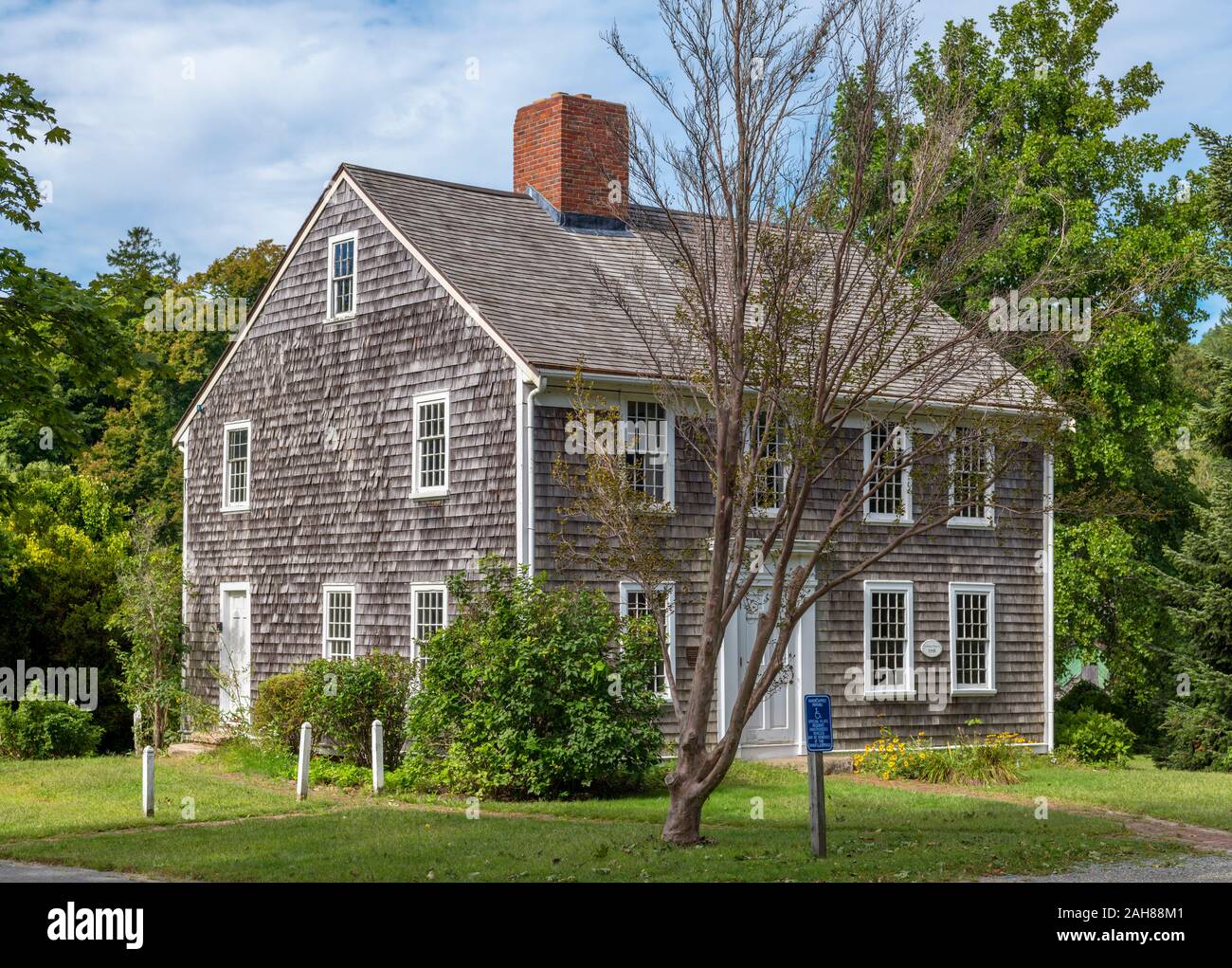 Cornelius Tobey Haus, 1756 erbaut, ein historisches Haus im Sandwich, Cape Cod, Massachusetts, USA Stockfoto