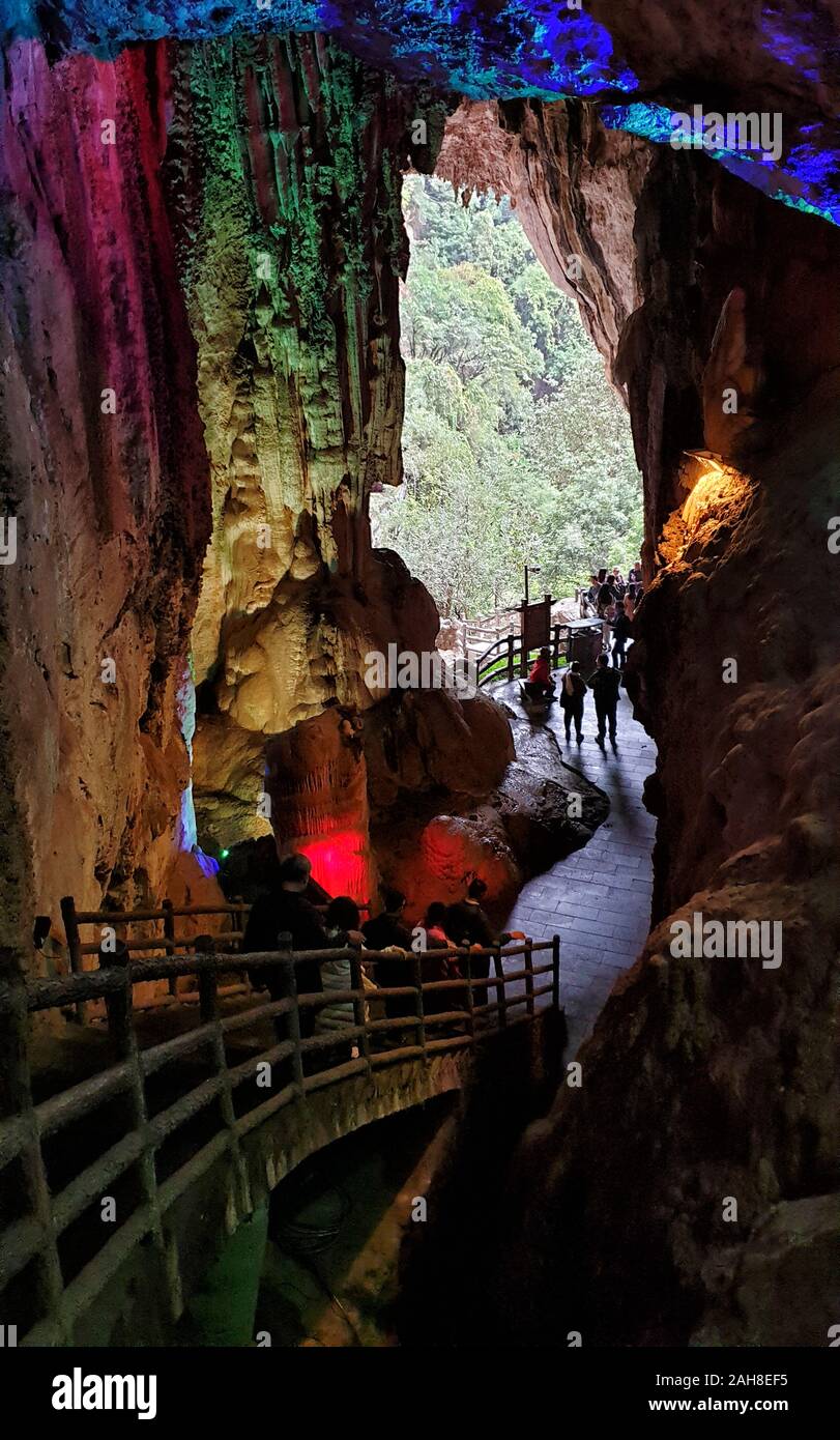 Bei Kunking jiuxiang Scenic Area, Provinz Yunnan, China Stockfoto