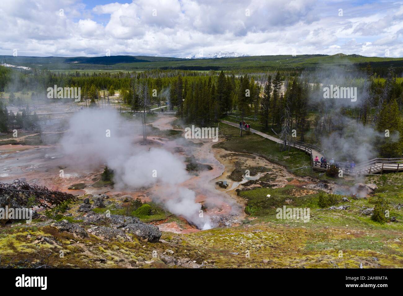 Artist Paint Pots, Yellowstone National Park, Wyoming, USA Stockfoto