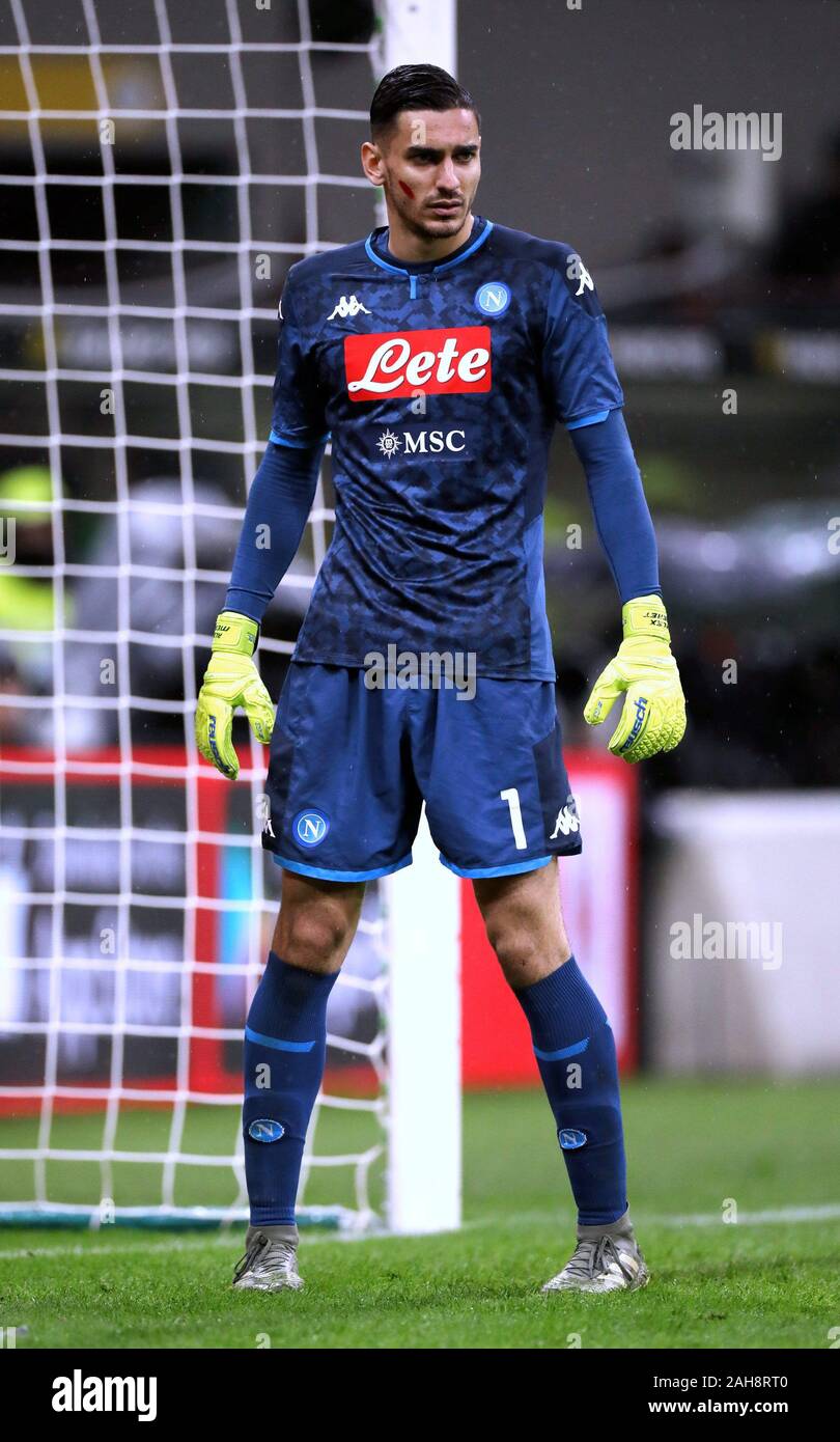 Mailand, ITALIEN - 23. November 2019: Alex Meret blickt auf die Serie A 2019/2020 MAILAND gegen NEAPEL im San Siro Stadium. Stockfoto