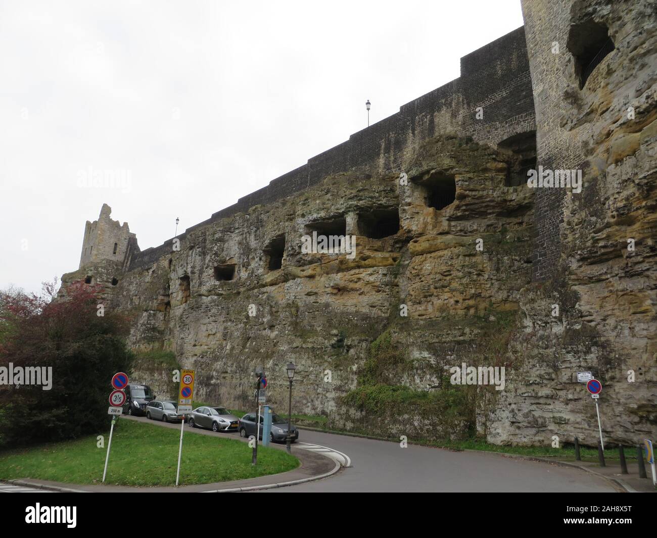 Kasematten von außerhalb in Luxemburg gesehen Stockfoto
