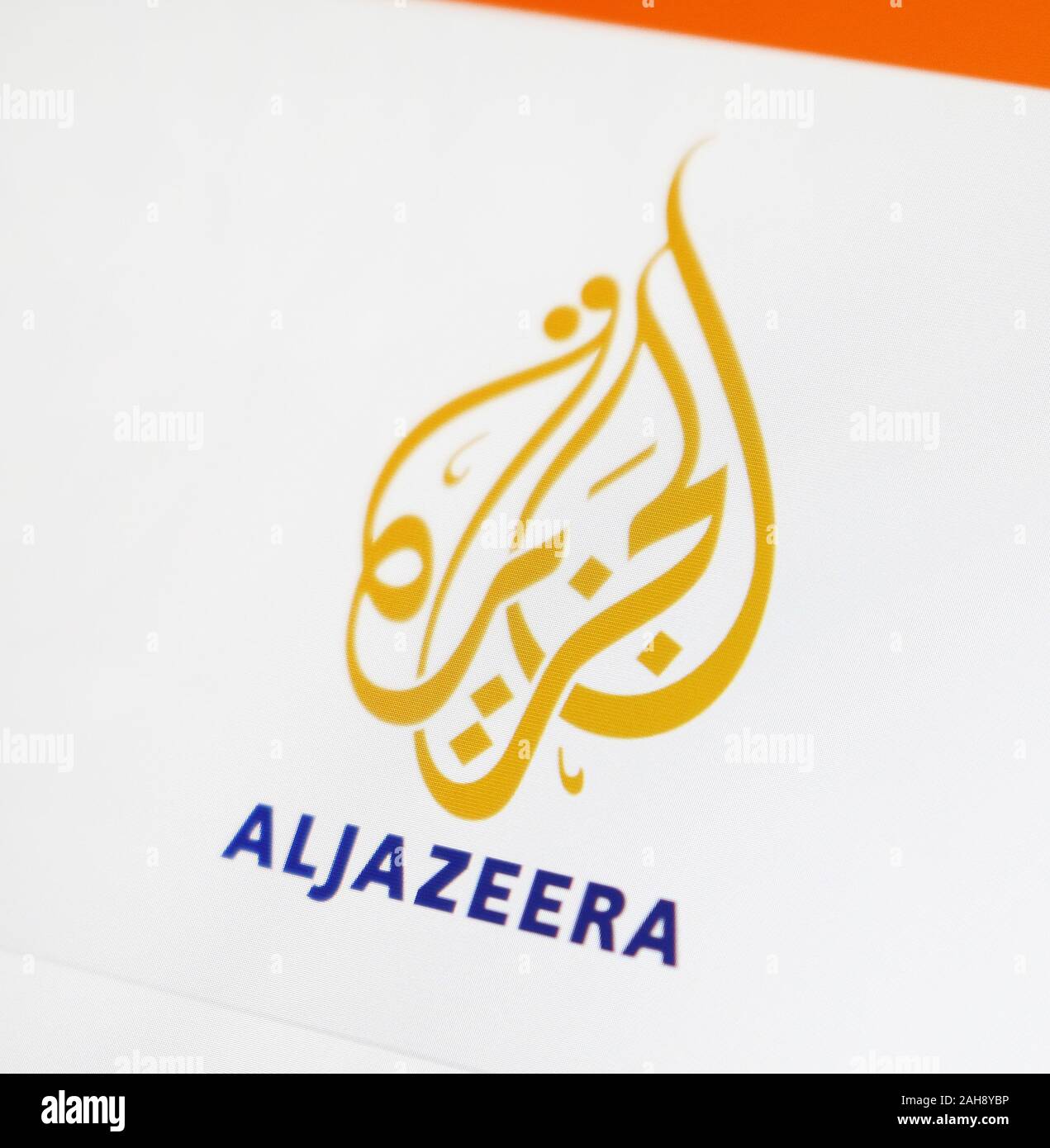 Al Jazeera English Symbol für die Anwendung auf dem Computer angezeigt Stockfoto