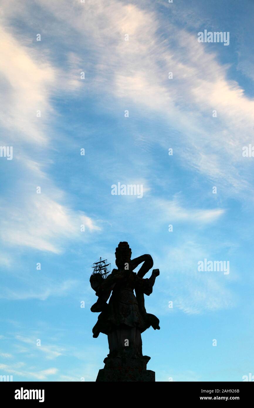 Statue von Viana im Jardim da Rn Park, Provinz Minho, Nordportugal Stockfoto