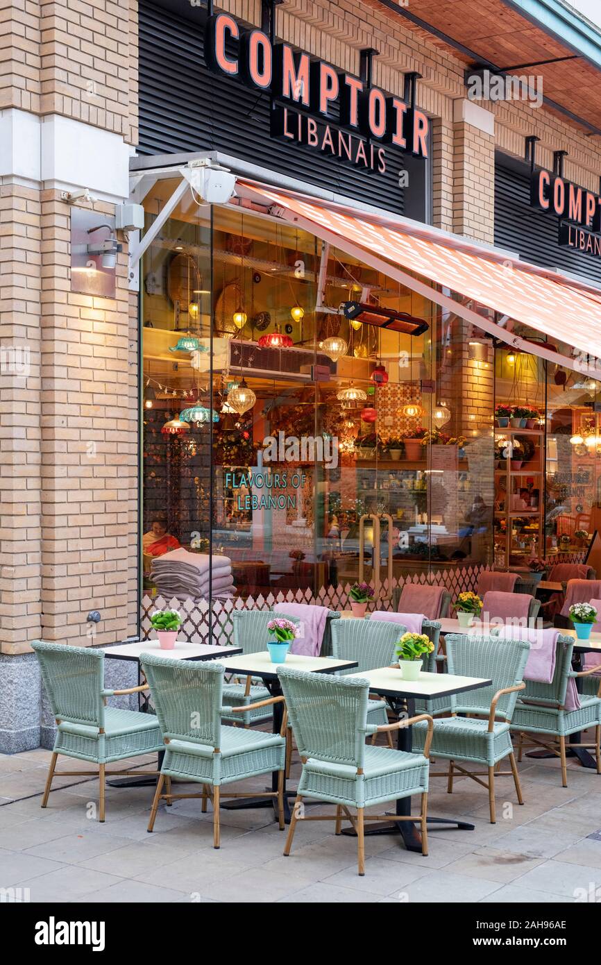 Comptoir Libanais, libanesisches Restaurant, Herzog von York Square, Chelsea, London Stockfoto