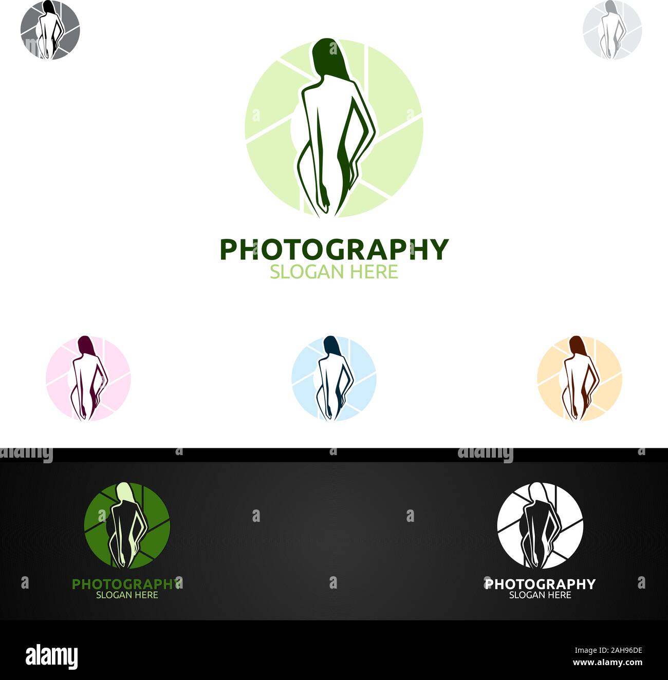 Mode Fotografie Logo Symbol Vektor Design Vorlage Stock Vektor
