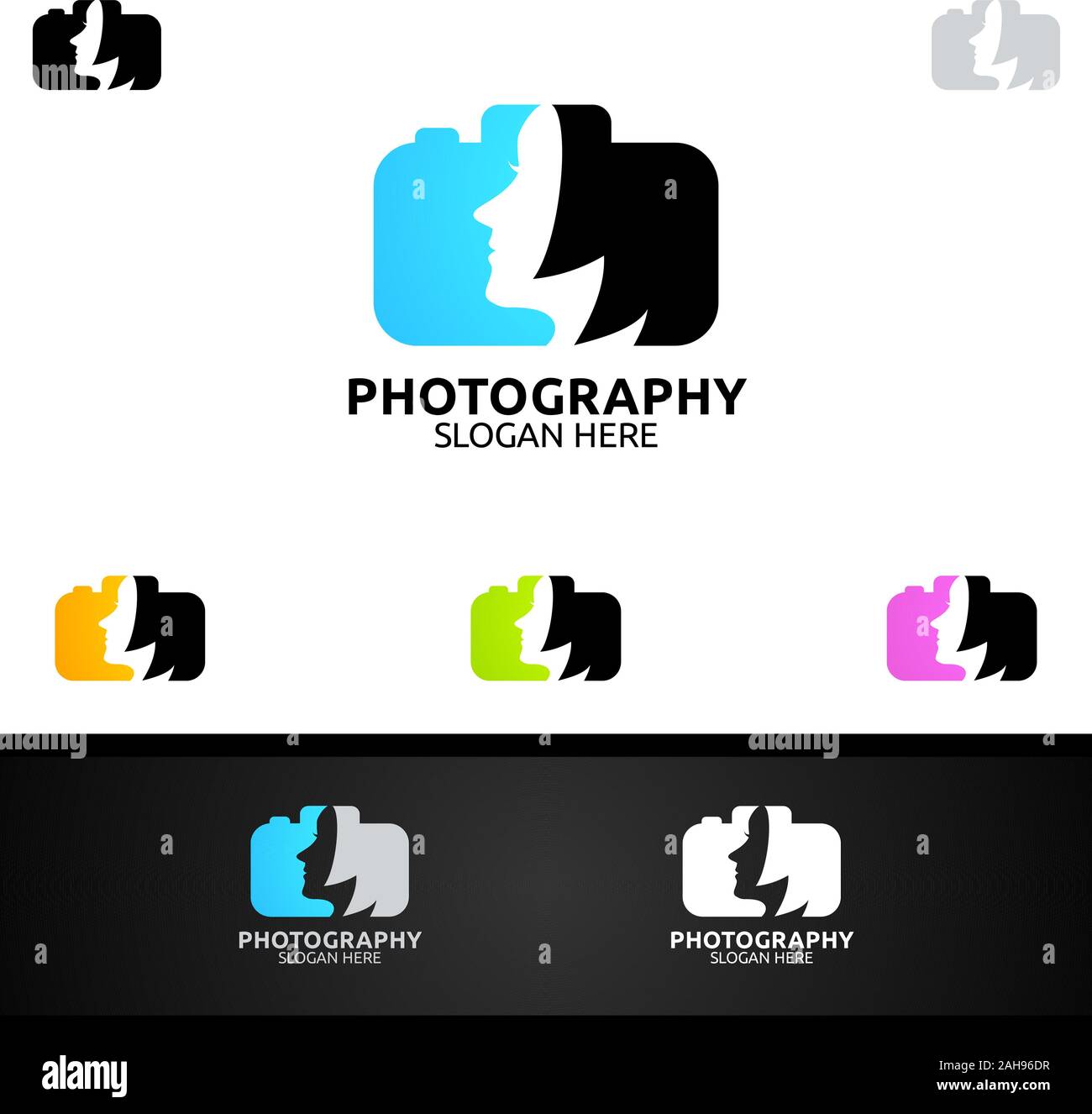 Mode Fotografie Logo Symbol Vektor Design Vorlage Stock Vektor