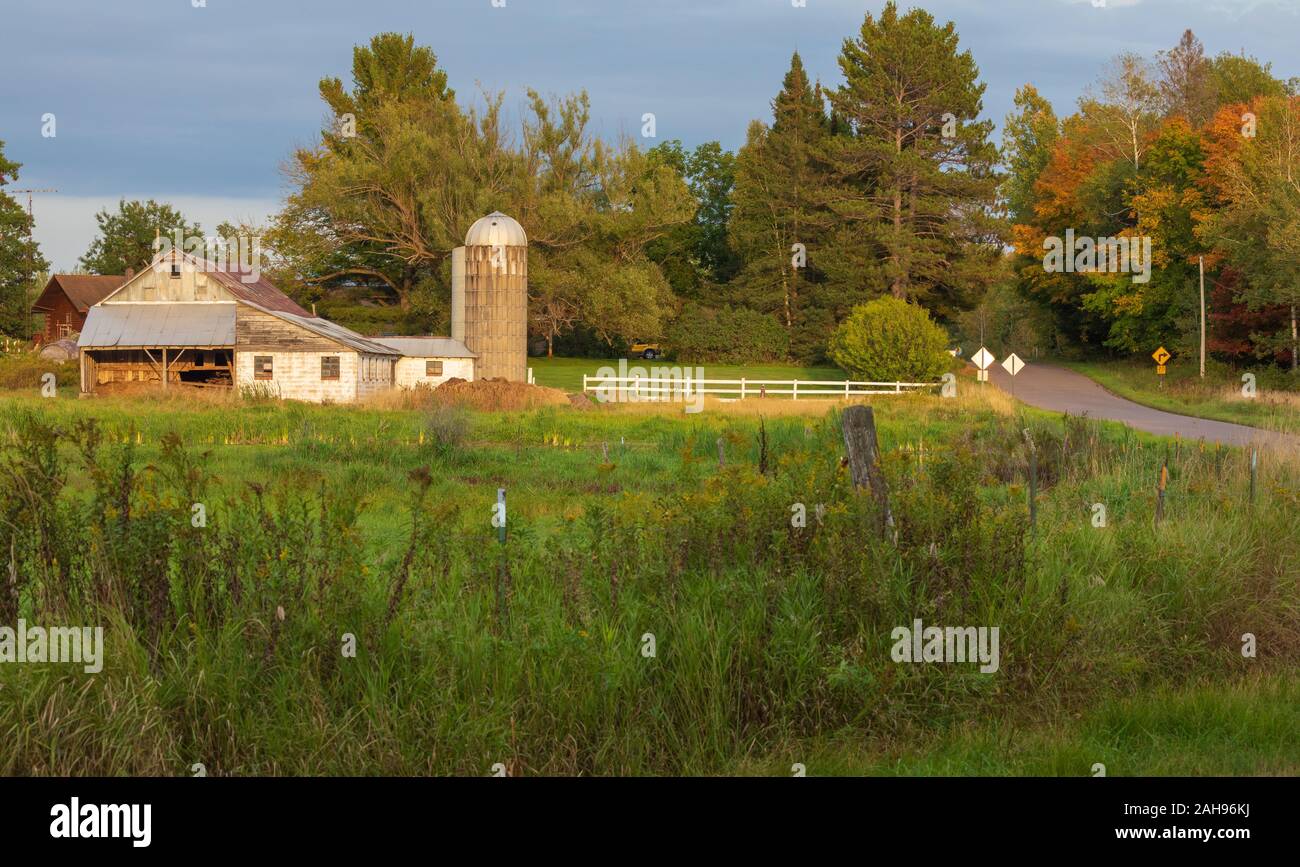 Hobby Farm im Norden von Wisconsin. Stockfoto