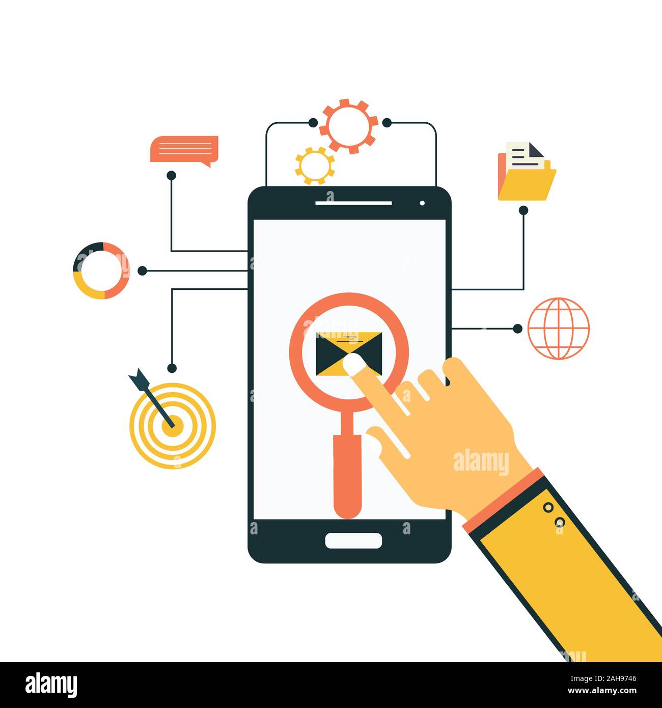 E-Mail Marketing Konzept Stockfoto