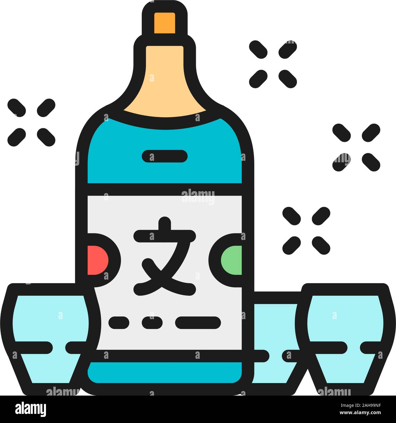Traditioneller japanischer alkohol Stock-Vektorgrafiken kaufen - Alamy