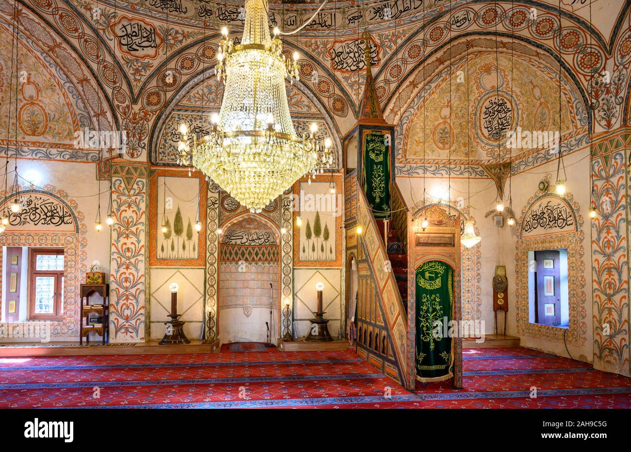 Der Innenraum des, 16. Jahrhundert, Hadum Moschee in der Stadt Gjakova, Đakovica, Republik Kosovo, zentralen Balkan. Stockfoto