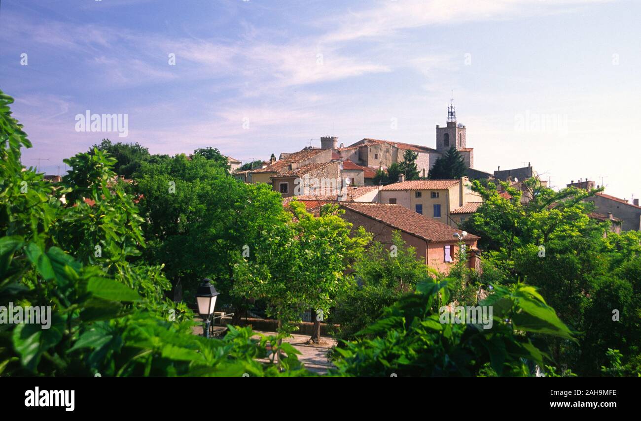 Solliès-Ville kleine hochgestellte Dorf typisch provenzalischen Stockfoto