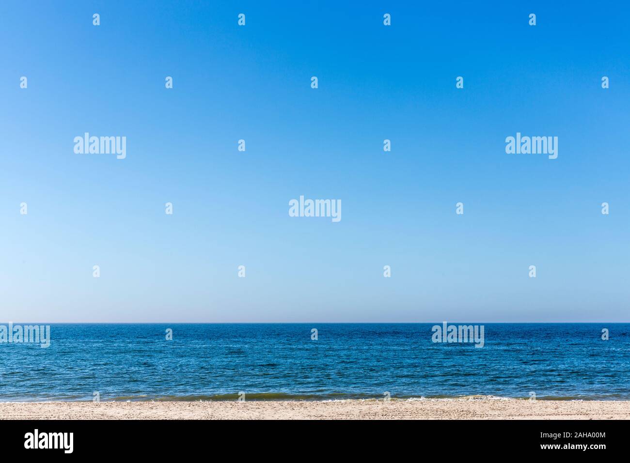 Strand, Meer, Himmel, Horizont, Wenningstedt, Sylt Stockfoto