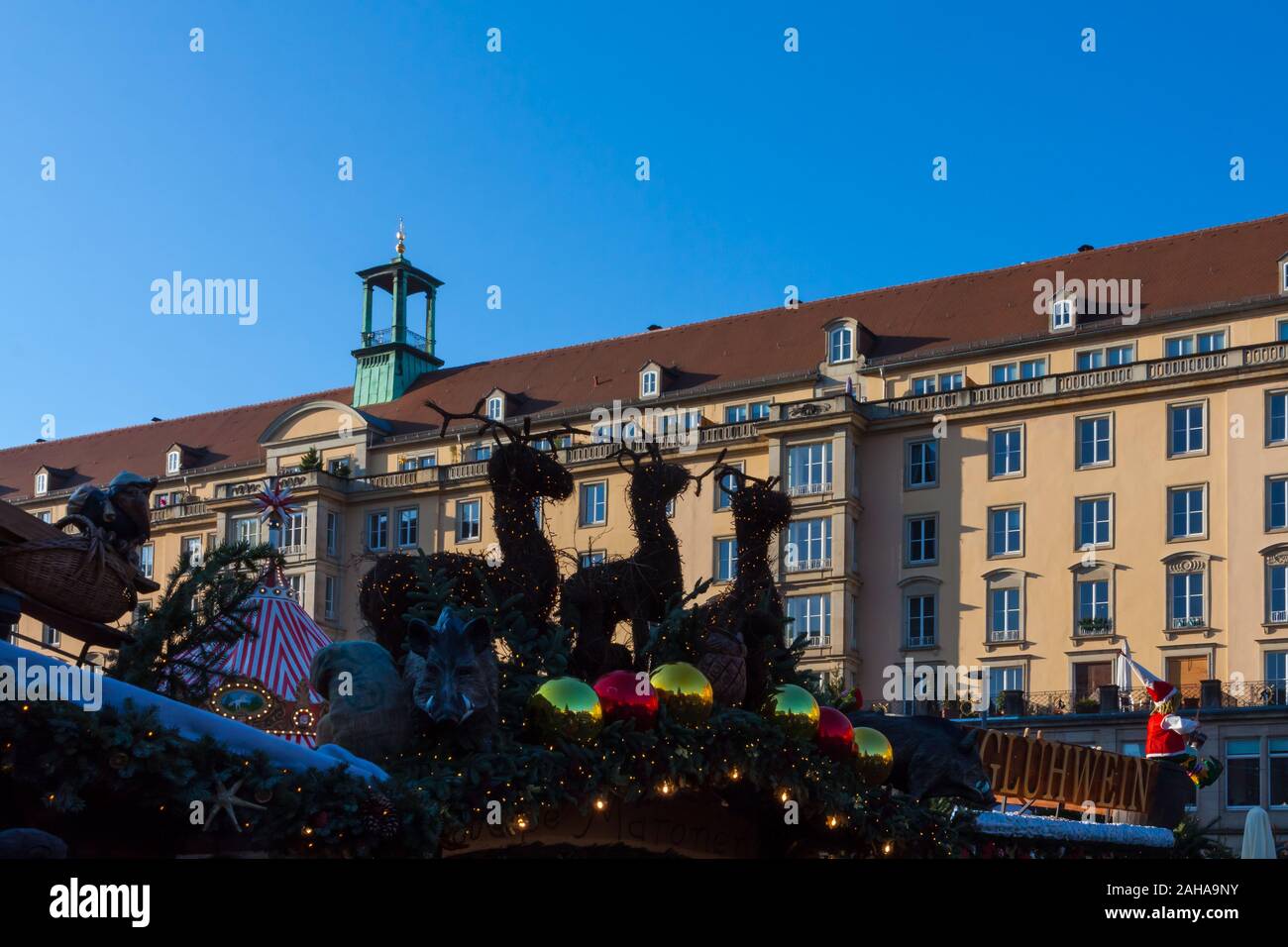 Ein auf dem Weihnachtsmarkt in Dresden, Sachsen Stockfoto