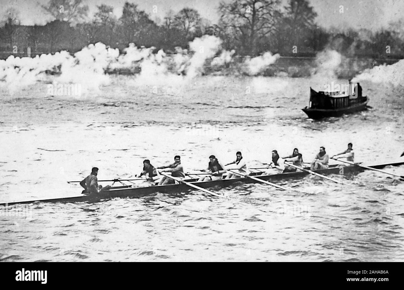 Oxford Crew im Jahr 1909 University Boat Race Stockfoto