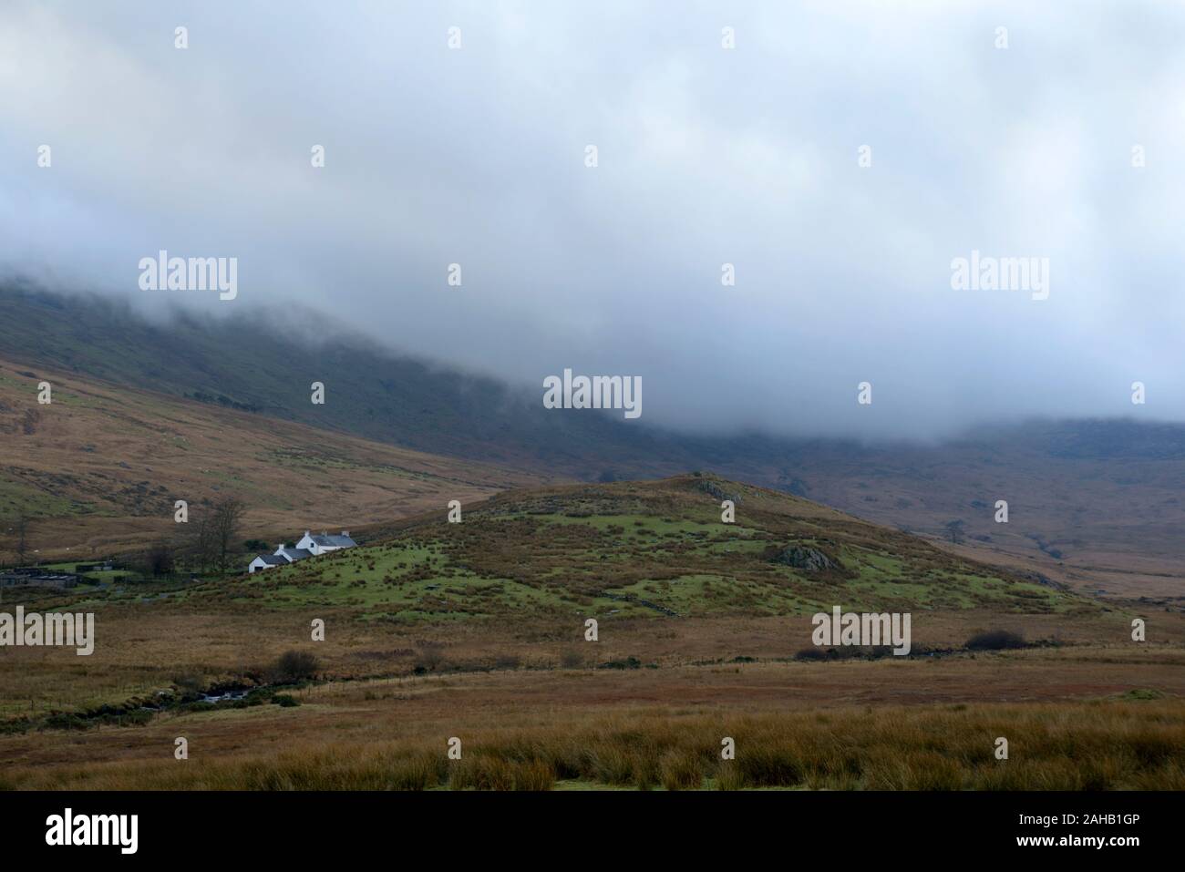 Gehöft auf Knoll, Garth, Capel Curig, Wales Stockfoto