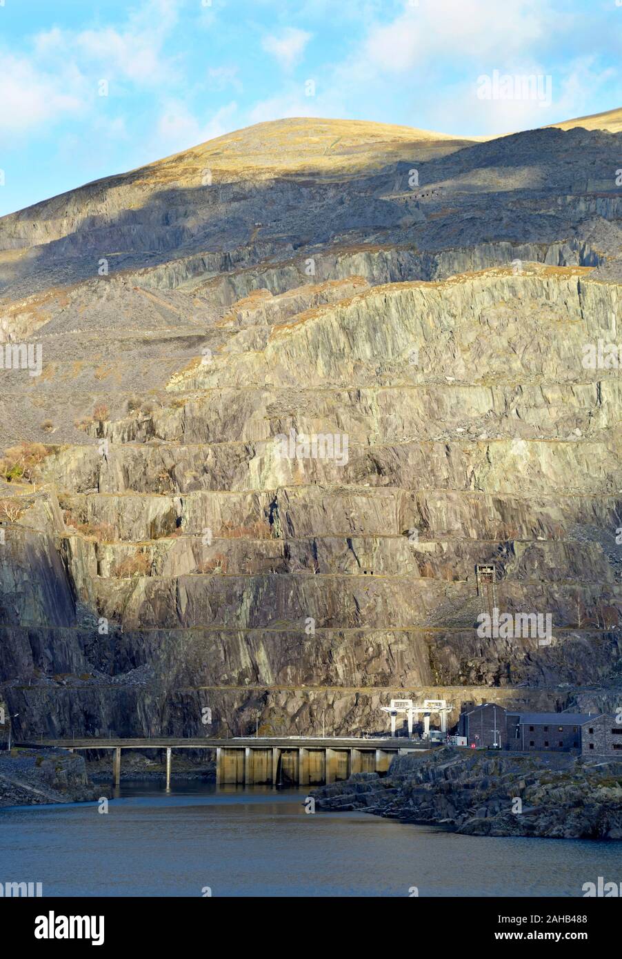 Schiefer, Snowdonia, Llanberis, Wales Stockfoto