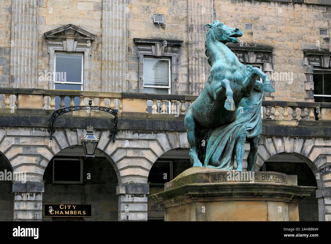 City Chambers, The Royal Mile, Edinburgh, Schottland, Vereinigtes Königreich Stockfoto