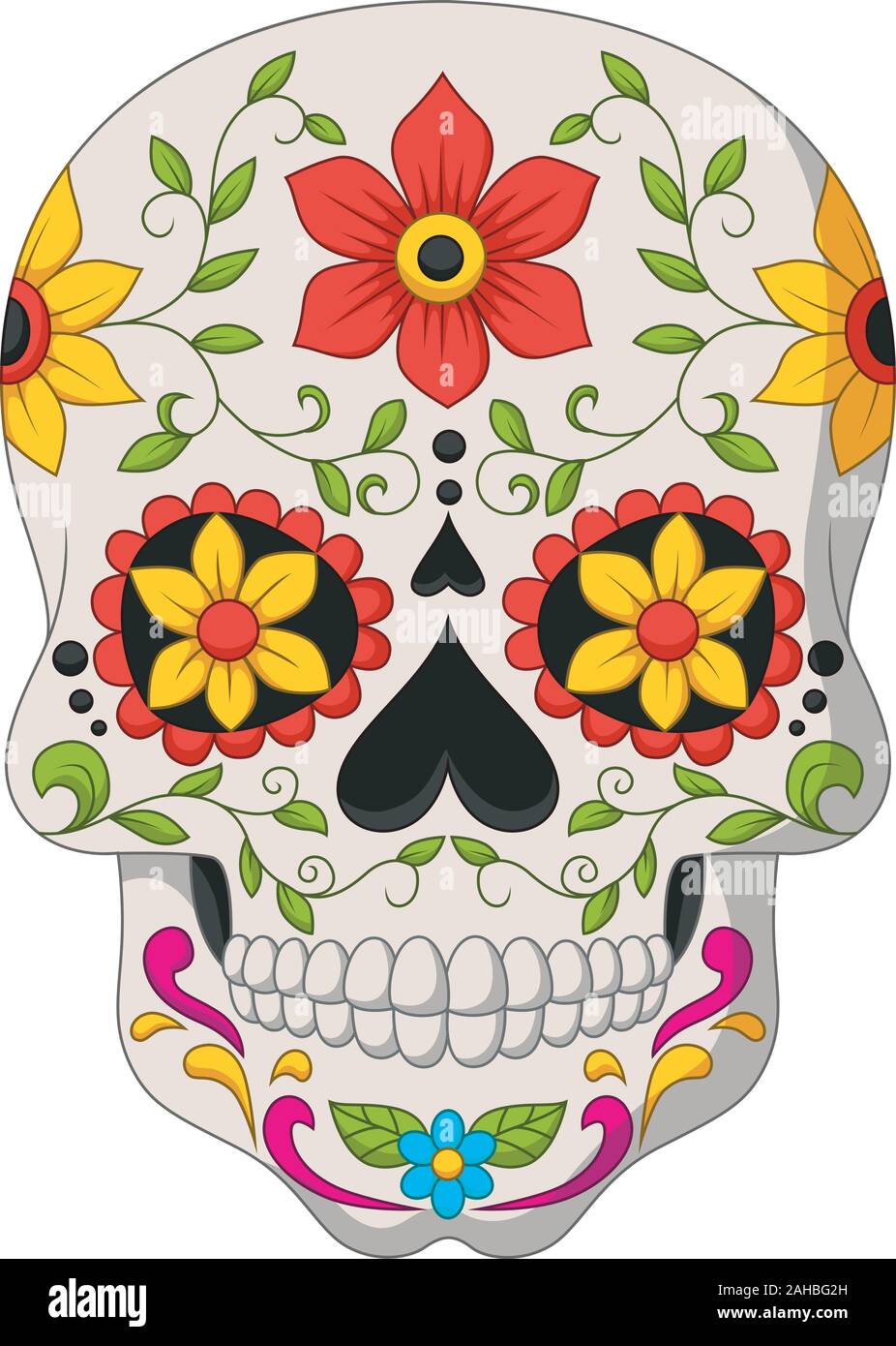 Tag der Toten Schädel Stock Vektor