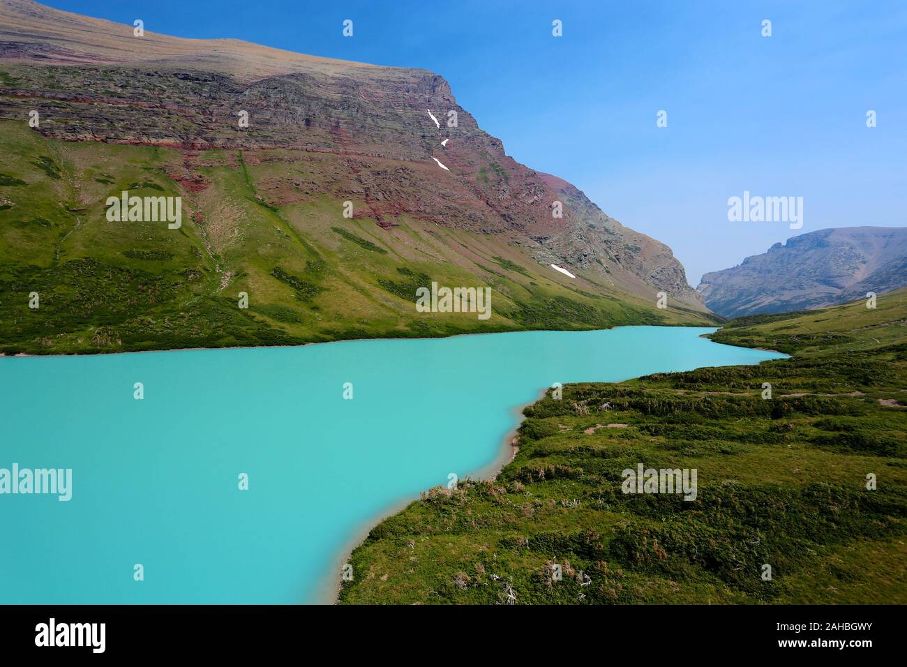 Cracker See im Glacier National Park, Montana Stockfoto