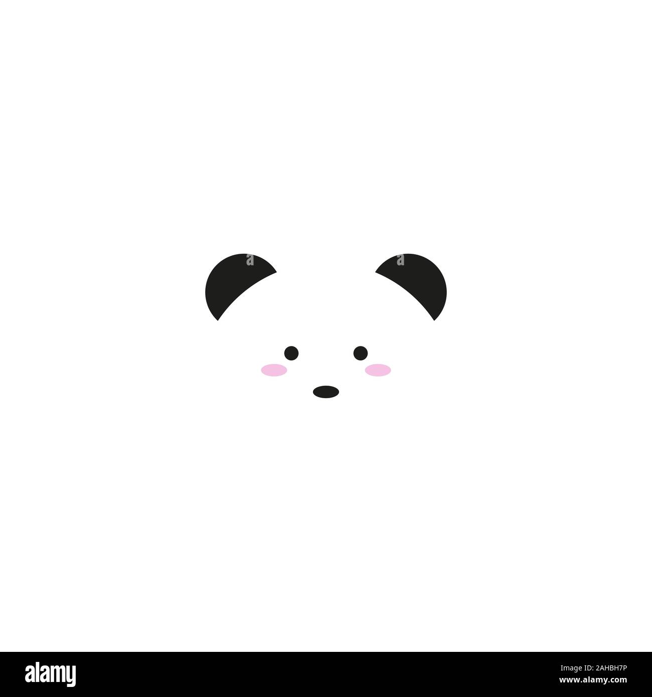 Niedliche Tier Gesicht. Vector Illustration Pandabär. Logo Design vorlage. Tier Logo Konzept Symbol. Stock Vektor