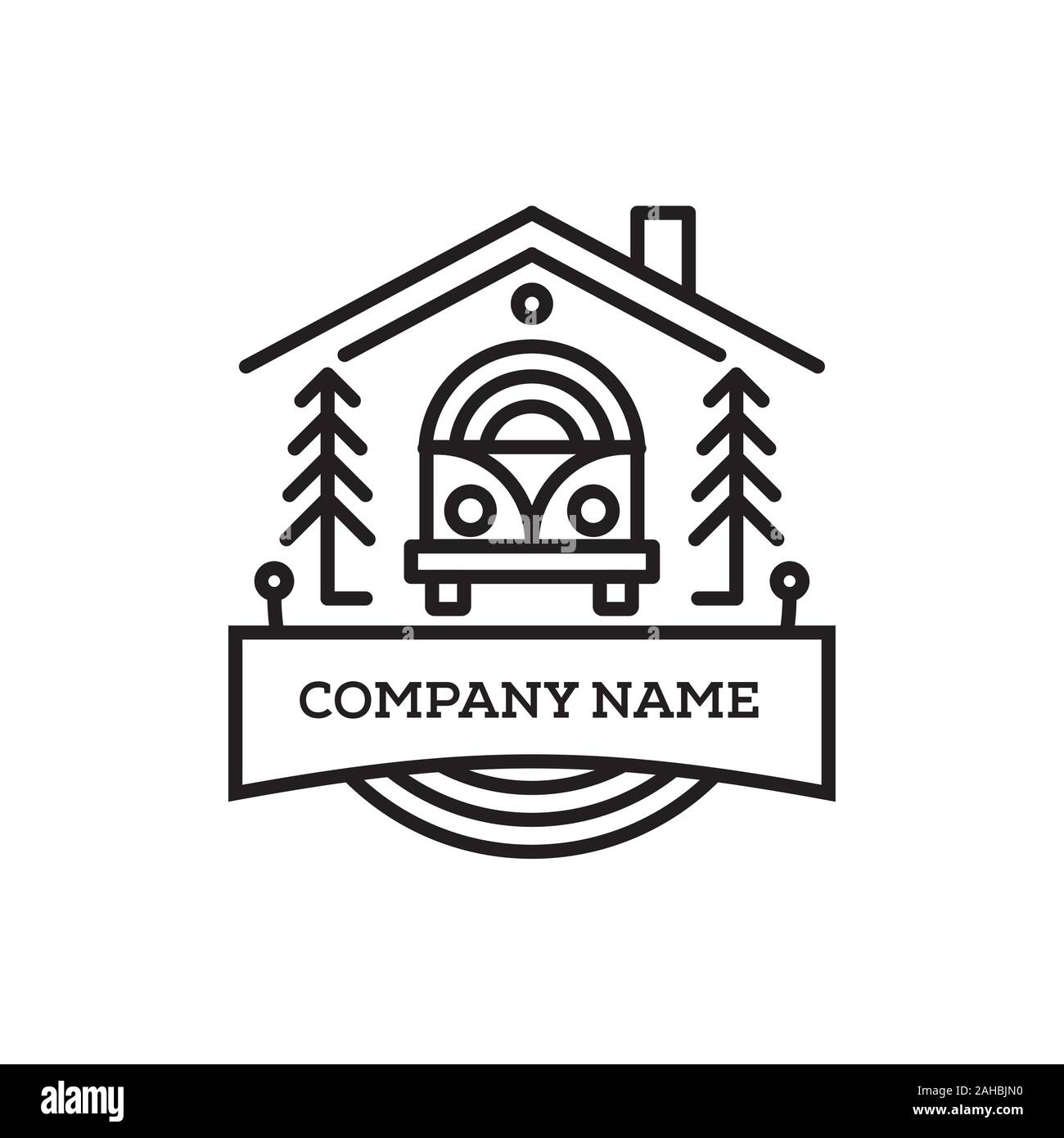 Vintage Line Art T-Shirt Design, hochwertige Vector Illustration, minimalistisches Konzept, einfach und modern aussehen Stock Vektor