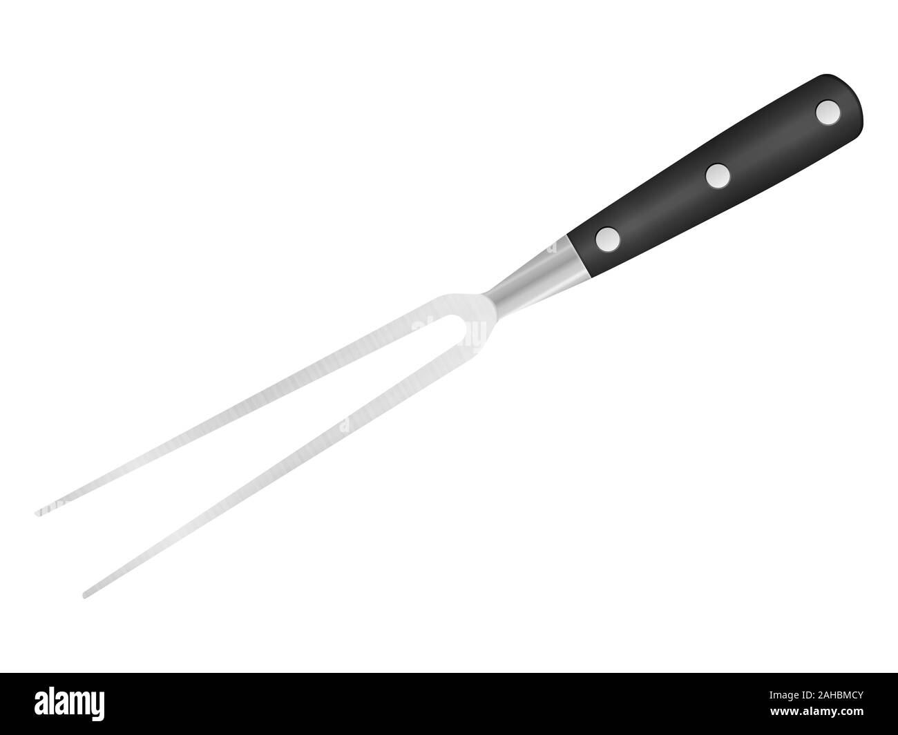Carving Gabel auf einem weißen Hintergrund. Vector Illustration. Stockfoto