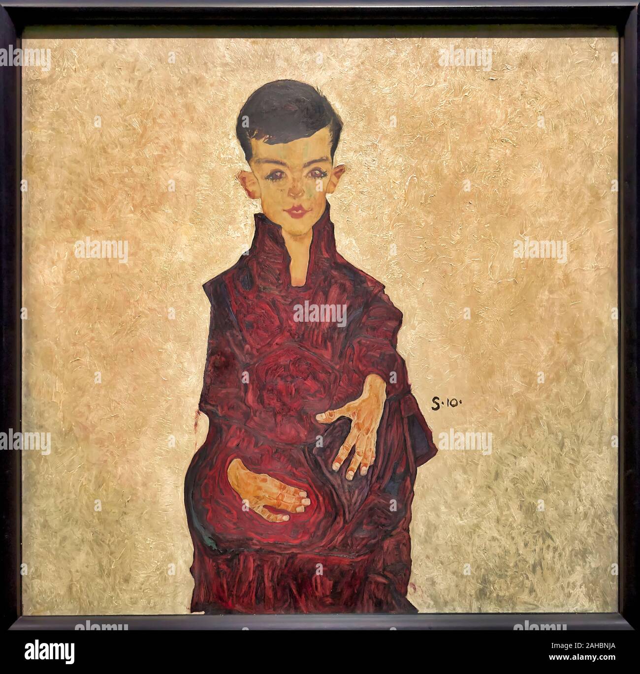 Egon Schiele - Portrait von Herbert Reiner (Reiner Boy) 1910: Belvedere Museum, Wien Österreich Stockfoto