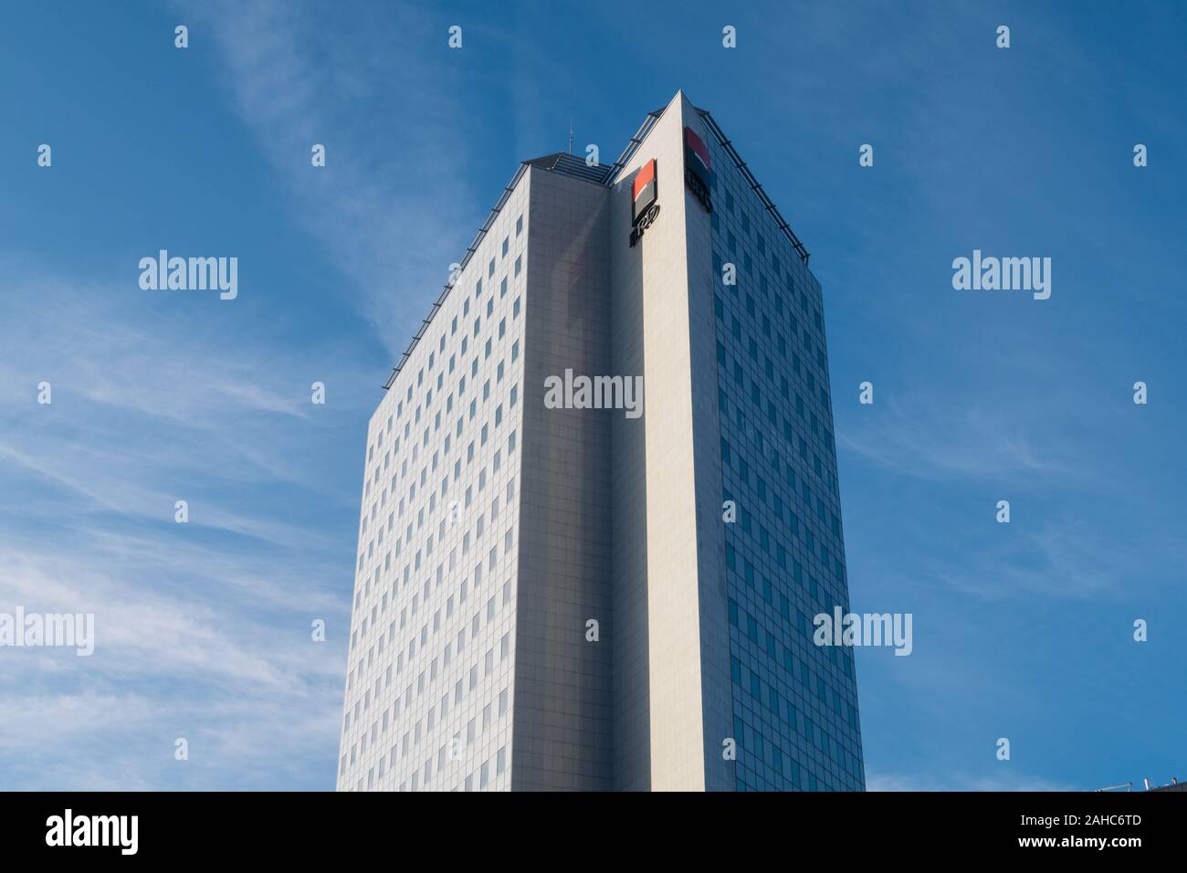 Bukarest, Rumänien - Dec 15, 2019: BRD HQ in Bukarest, - Groupe Société Générale ist eine rumänische Bank in Bukarest, Rumänien basiert Stockfoto
