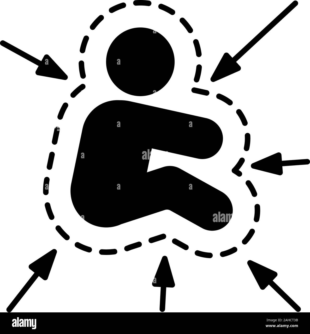 Kid's Immunsystem glyph Icon. Silhouette Symbol. Die Impfung, die Immunisierung. Die Immunologie. Kinder der angeborenen Immunität. Infektion Toleranz. Negative sp Stock Vektor