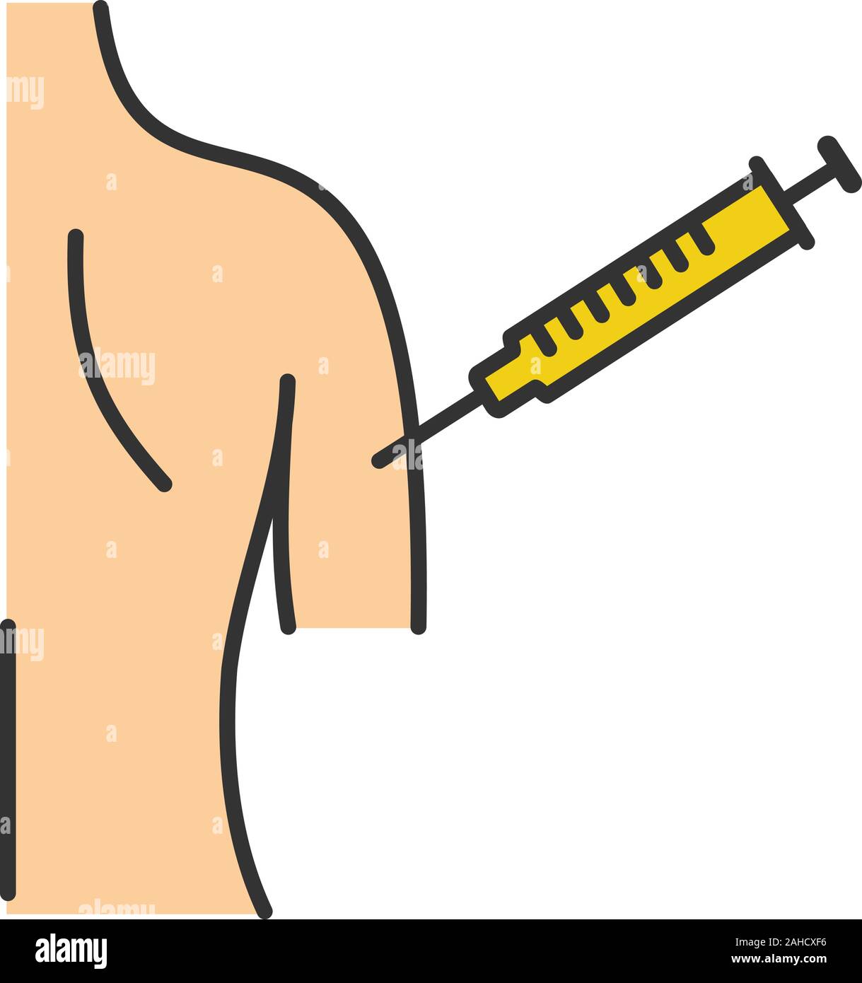 Impfung Farbe Symbol Grippe Impfung Polio Masern Impfstoff Women S Arm Injektion Die Immunisierung Tetanus Impfstoff Verfahren Isolierte Vector Illustration Stock Vektorgrafik Alamy