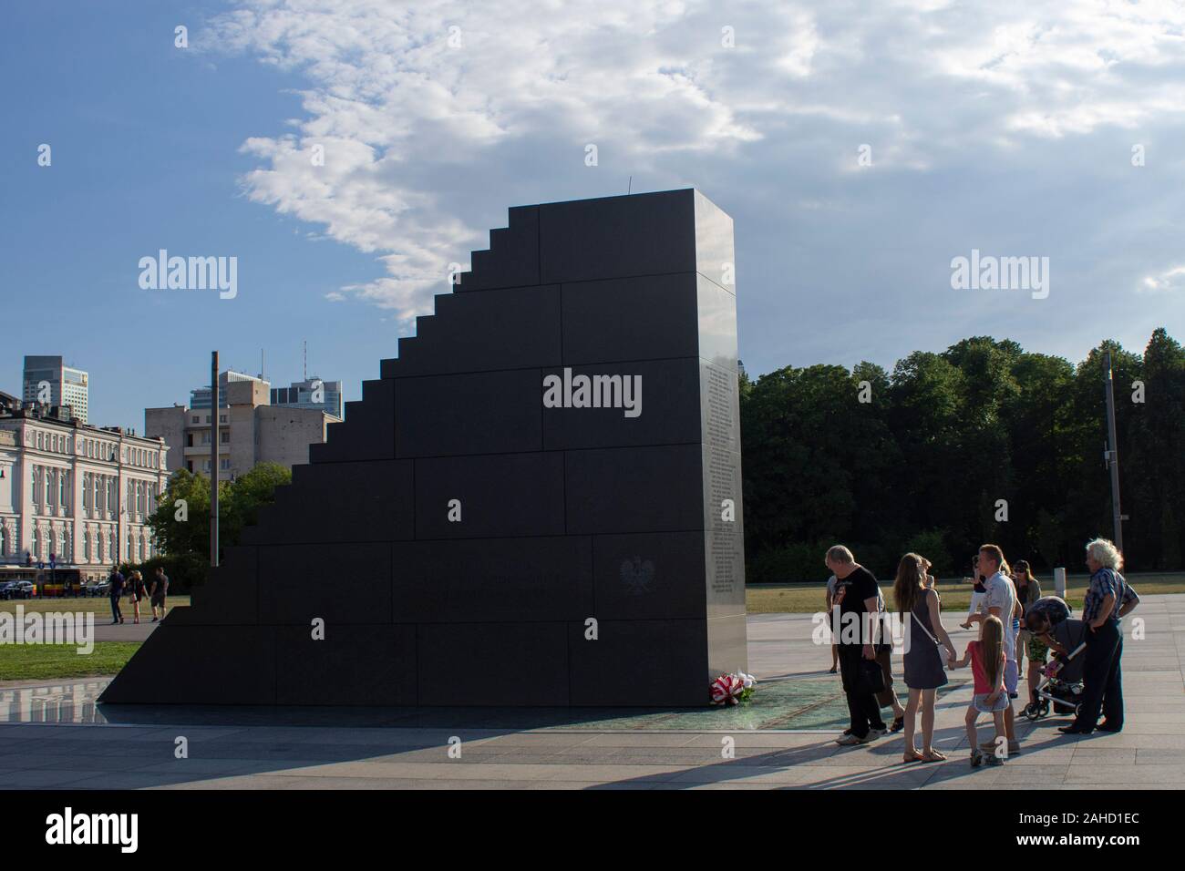 Denkmal für die Opfer der Tragödie von Smolensk 2010, Warschau, Polen Stockfoto