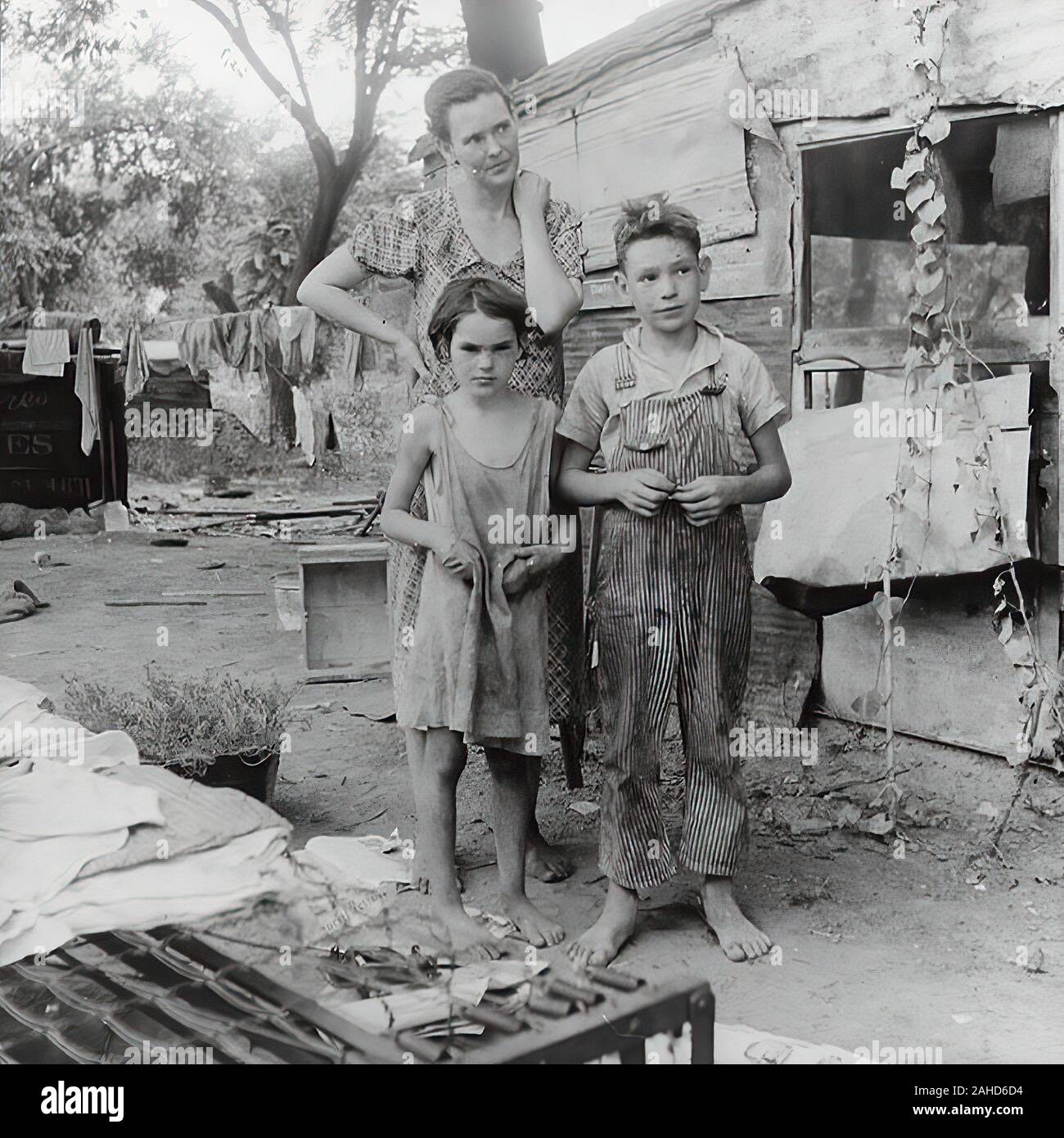 Mutter und Kinder während der Großen Depression, Kalifornien, 1936 Stockfoto
