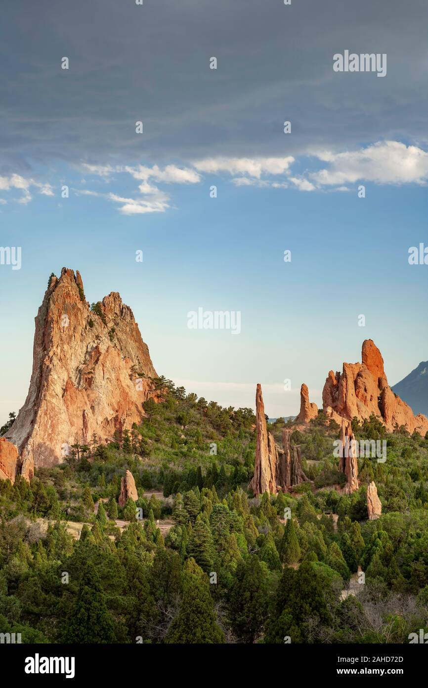 Cathedral Spires Garden of the Gods, Colorado Springs, Colorado USA Stockfoto