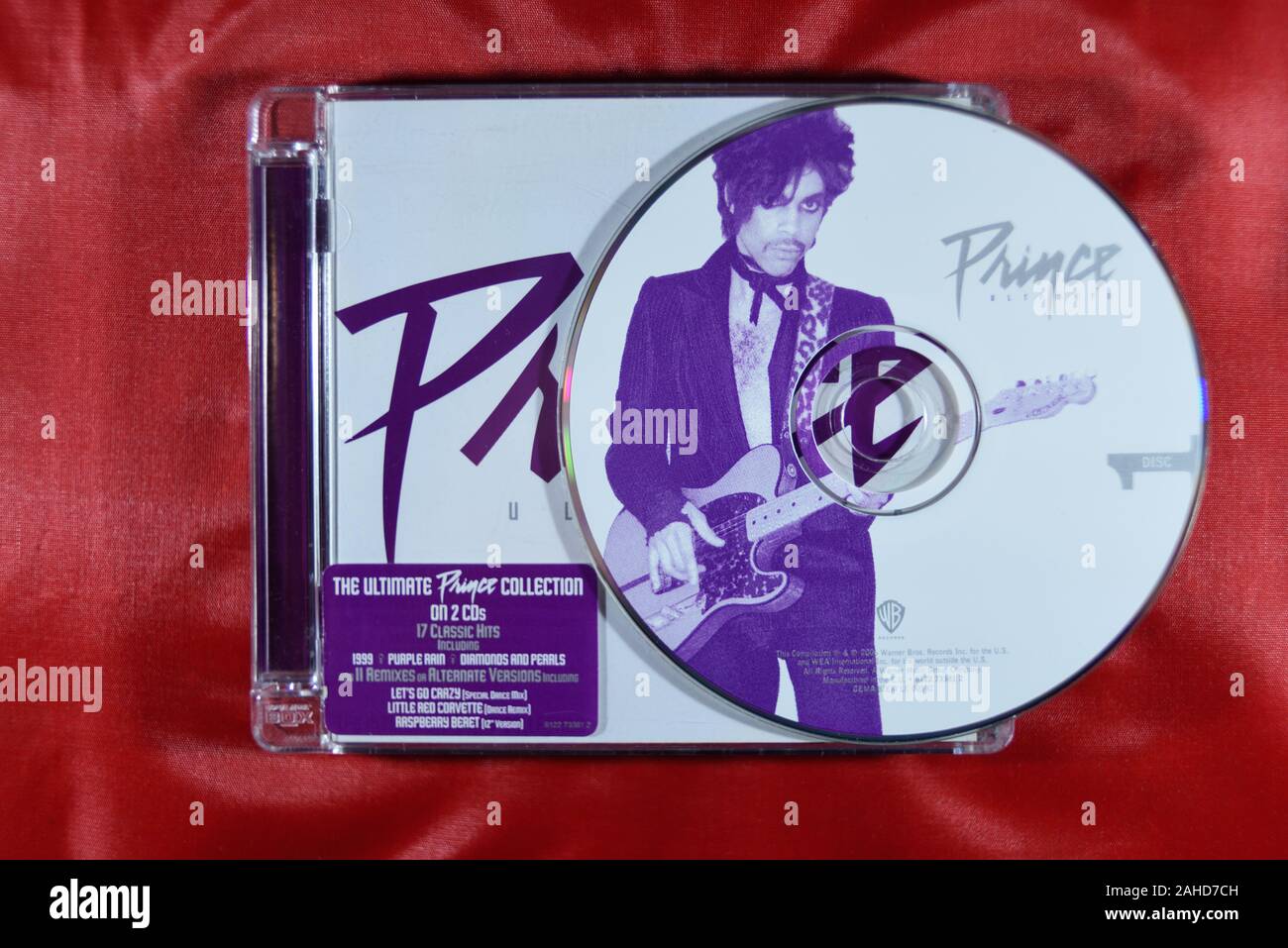 Die Musik-CD Prince Ultimate Collection. Stockfoto