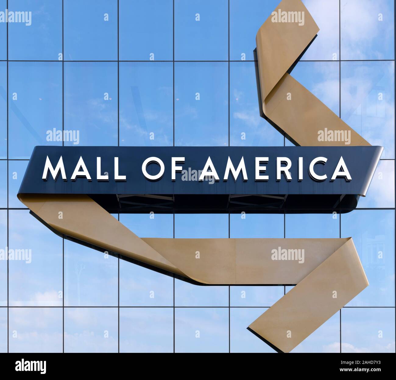 Über dem Eingang Mall von Amerika, Bloomington, Minneapolis, Minnesota, USA unterzeichnen Stockfoto