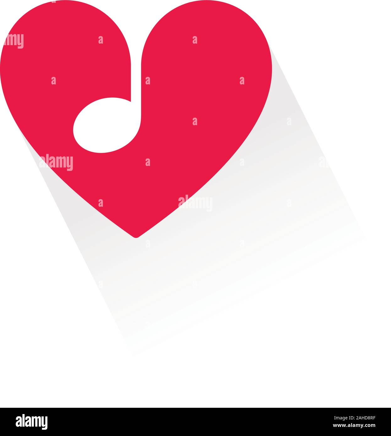 Musik Logo Musikalische Herz Mit Violinschlussel Stock Vektorgrafik Alamy