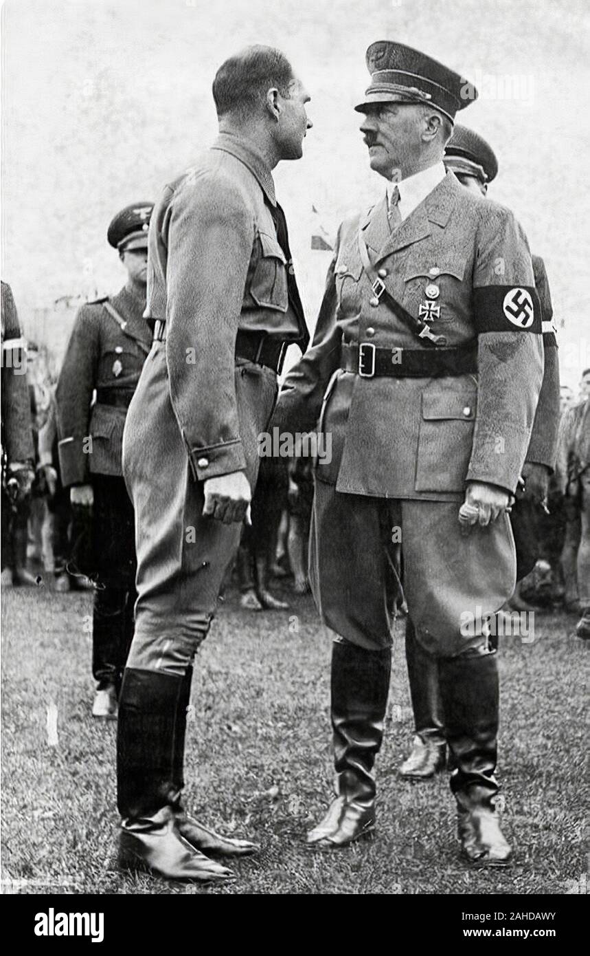 Adol Hitler und Rudolf Hess Stockfoto