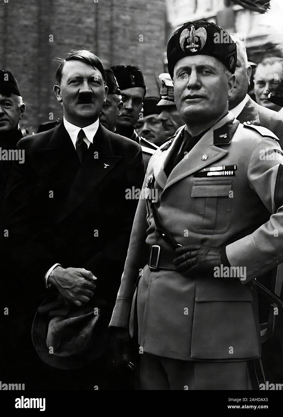 Adolf Hitler und Benito Mussolini Stockfoto