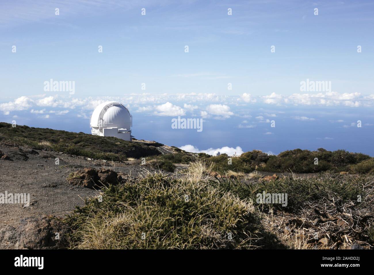 Observatorium auf La Palma - Kanarische Inseln - Roque de Los Muchachos Stockfoto