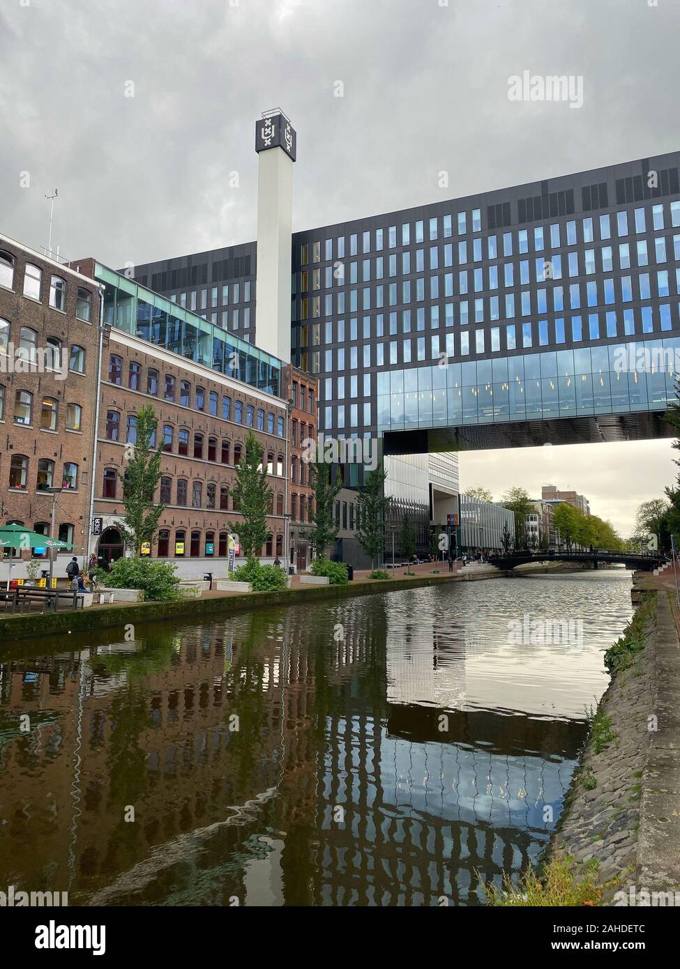 Amsterdam, Niederlande - Oktober 2,2019: Die Universität von Amsterdam ist eine öffentliche Universität. Sie ist eine von zwei grossen, öffentlich finanzierte Forschung universi Stockfoto