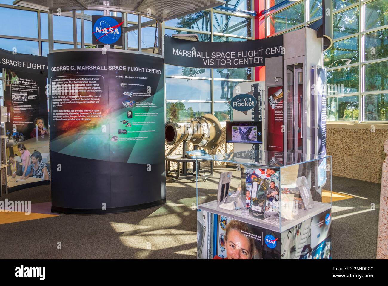 Us-Space und Rocket Center Museum am Marshall Space Flight Center in Huntsville, Alabama. Stockfoto